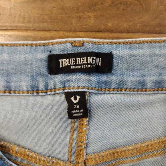 TRUE RELIGION Women's NWOT Low Rise LR Jean Shorts - 26 - Picture 4 of 9